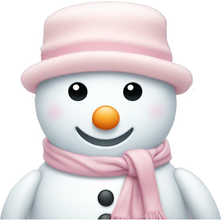 cute light pink snowman emoji