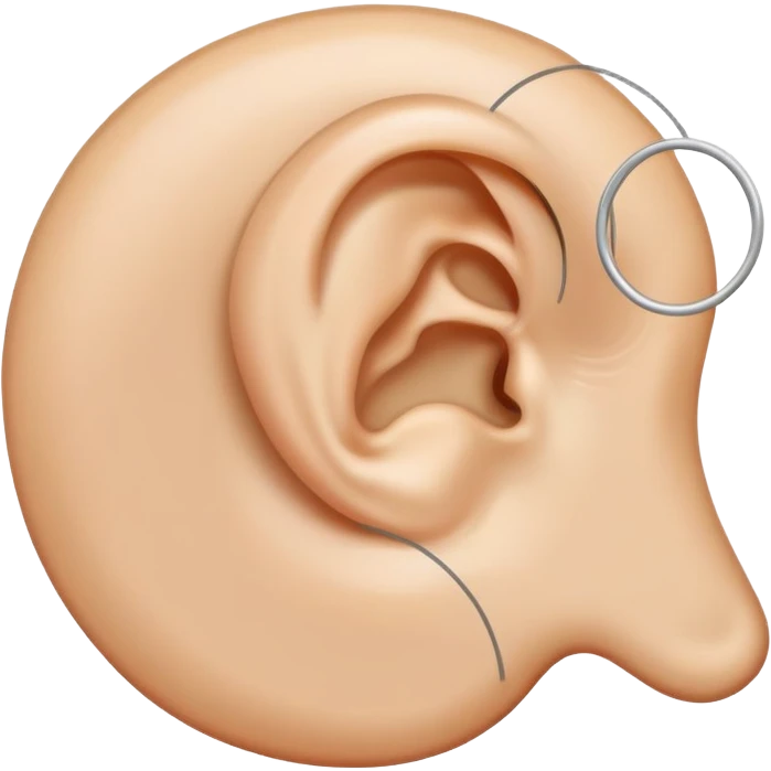 icon of an ear with a circle and a line through it, representing ignore emoji