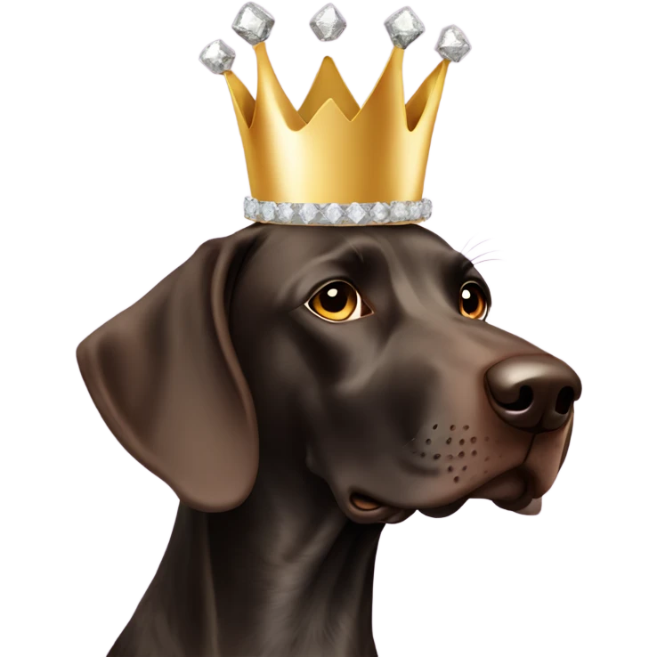 German shorthair Happy New Year tiara emoji