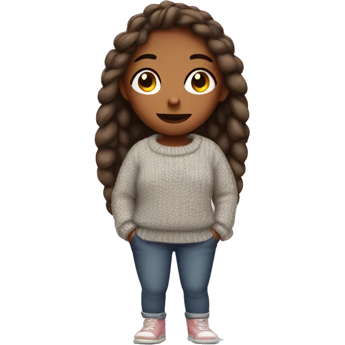 Lazy girl in sweater emoji