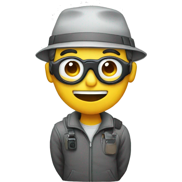 BLIND MAN whith photocamera emoji