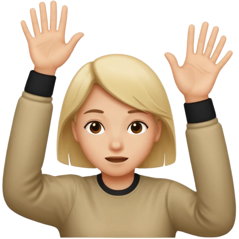 The emoji is as follows: head down while shaking it left and right moderately, right hand up near the head in this emoji position ☝️ while shaking forward and backwards moderately and gives the vibe of "nah we gotta go" or "nah fk this shi we out" emoji