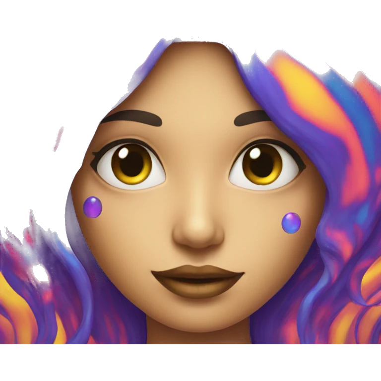 Psychedelic girl emoji