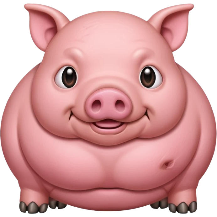 pig with a big stomach emoji