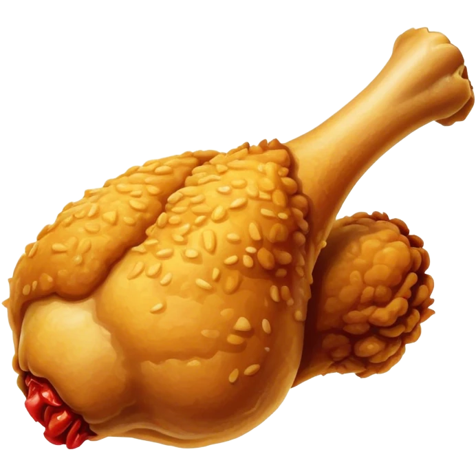 Yellow Fried chicken leg emoji