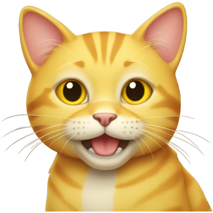 Happy yellow cat emoji