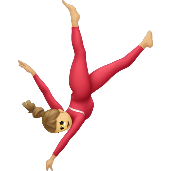 Femme fesant de la gymnastique sur des bars asymétrique  emoji