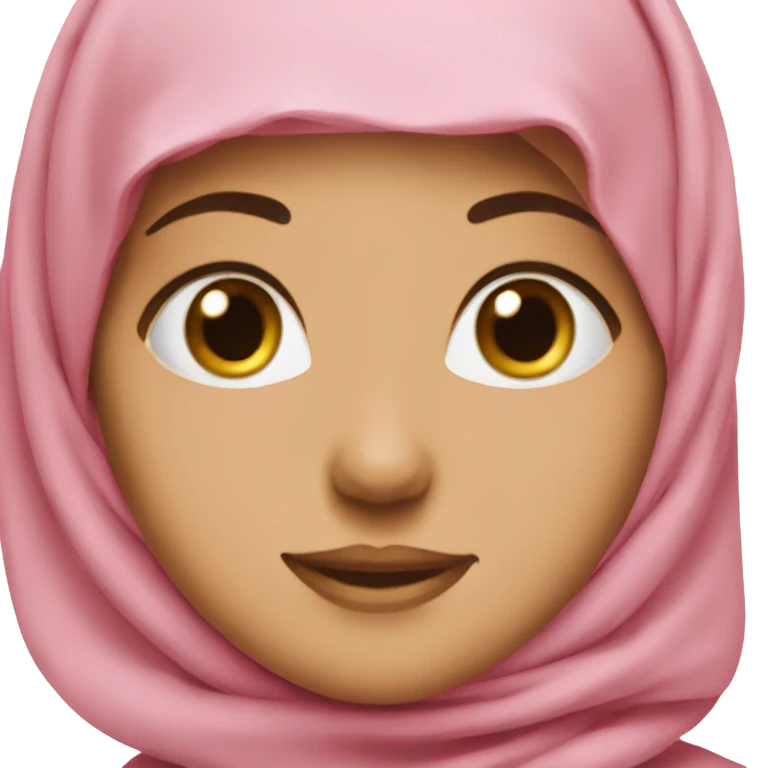 'Muslim girl with pink hijab emoji