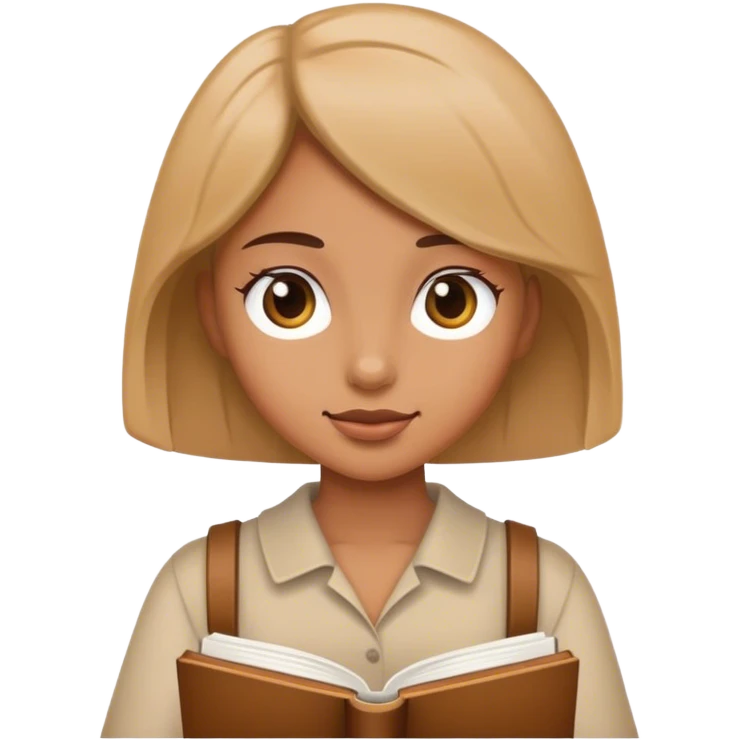 girl with book emoji