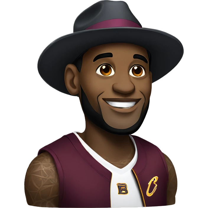 lebron james with hat emoji