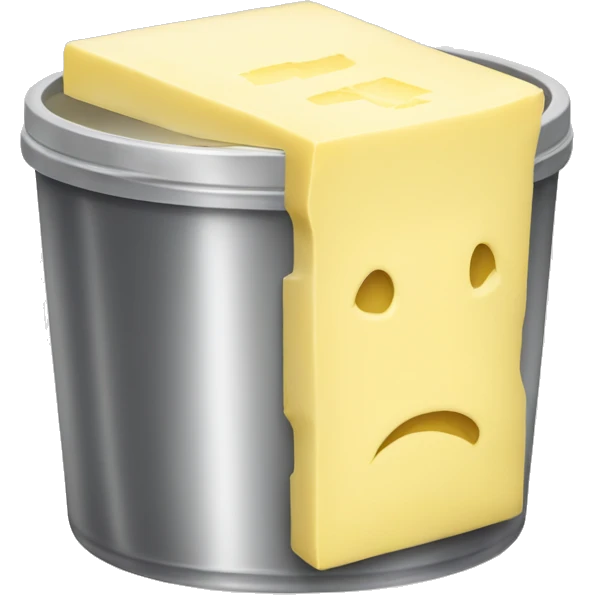 Butter in a mtal container emoji