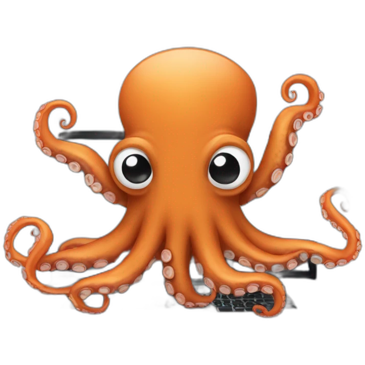 octopus-tiping-on-laptop emoji