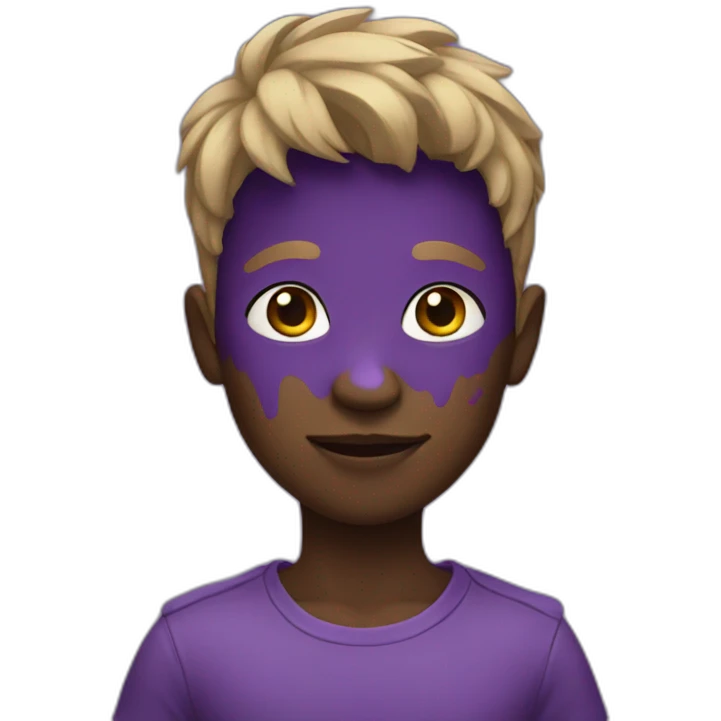 boy with purple skin emoji