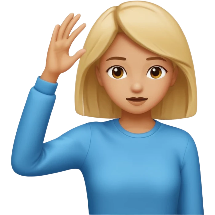 girl doing a dab emoji