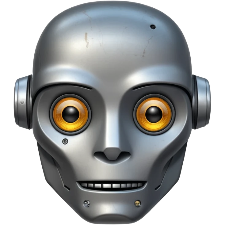 Портрет Лица робота из кожи emoji