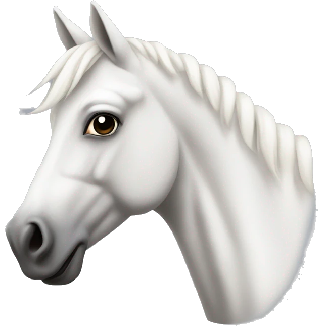 un caballo blanco  emoji