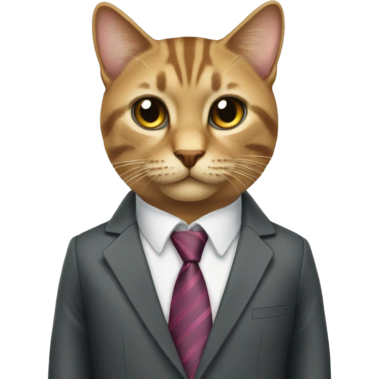 two business cats in ties emoji