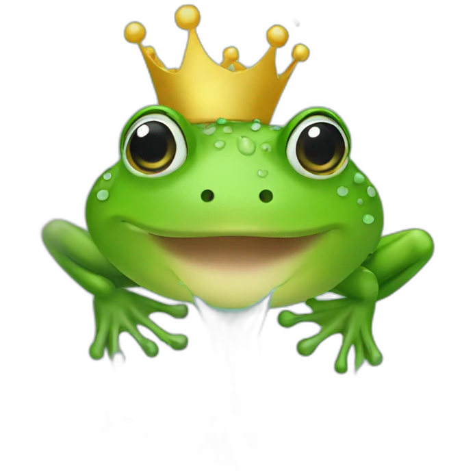 Queen frog in shower emoji