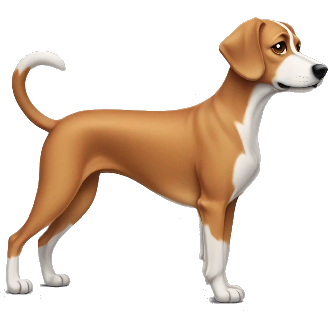 really long body shot legged dog emoji