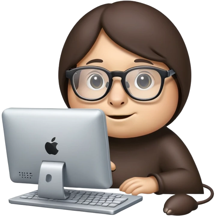 mole using a computer chat  emoji