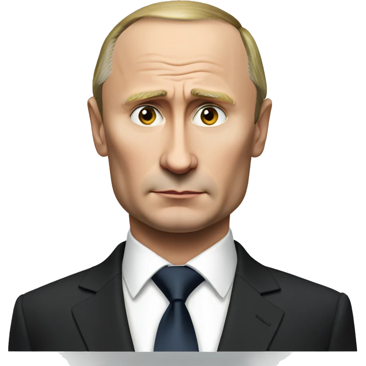 Serious Putin in suit emoji