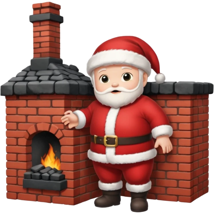 baby santa with chimney emoji