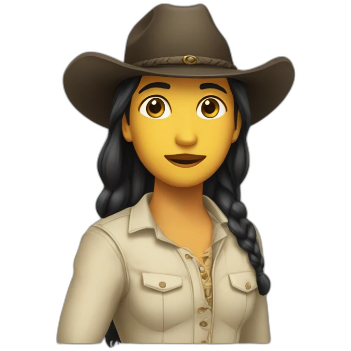 joven vaquera delgada emoji