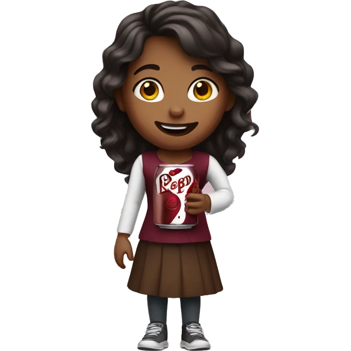 Girl with a Dr. Pepper emoji