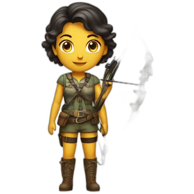 a girl hunter with a bow emoji