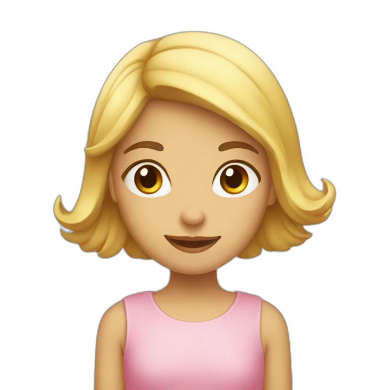 Fille qui font un cœur emoji