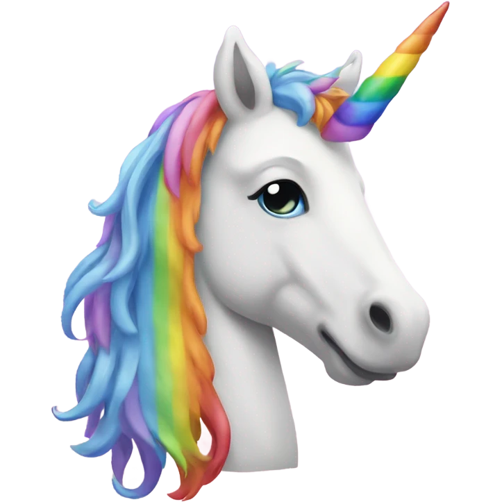 unicorn over a rainbow emoji