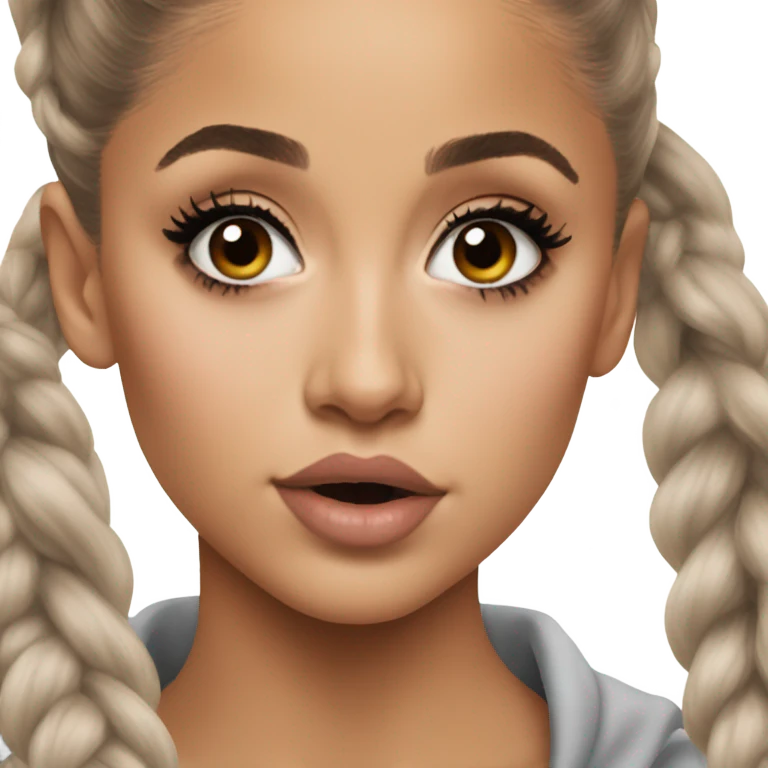 Hyper Realism Ariana Grande photo  emoji