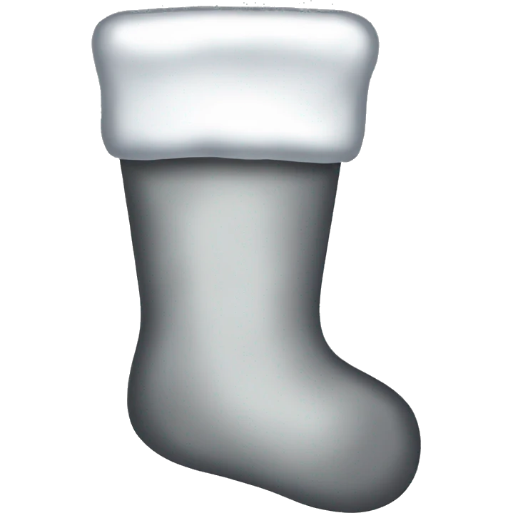Aesthetic Grey Christmas stocking  emoji