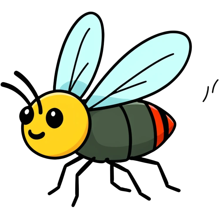A fly farting emoji