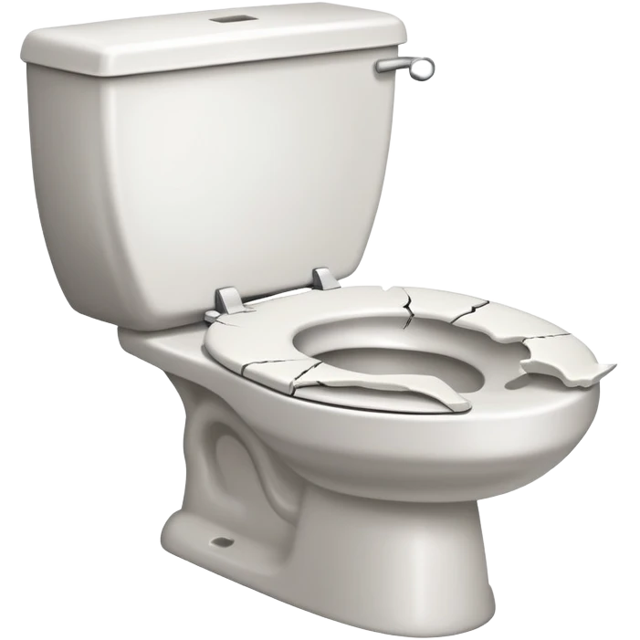 destroyed toilet seat emoji