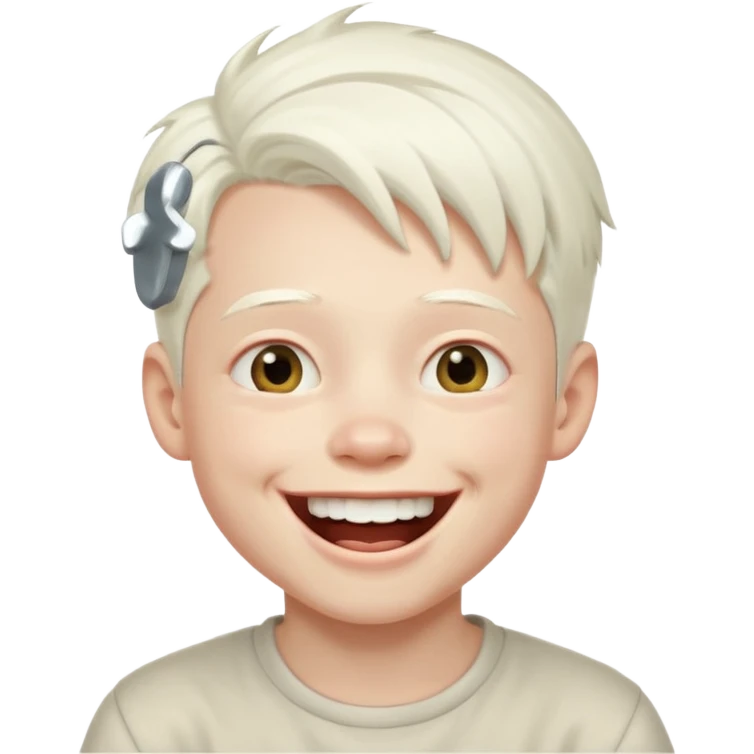 young albino emoji boy laughing emoji