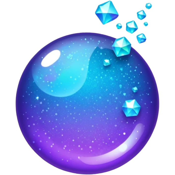 Glitter Purple and Cian add emoji