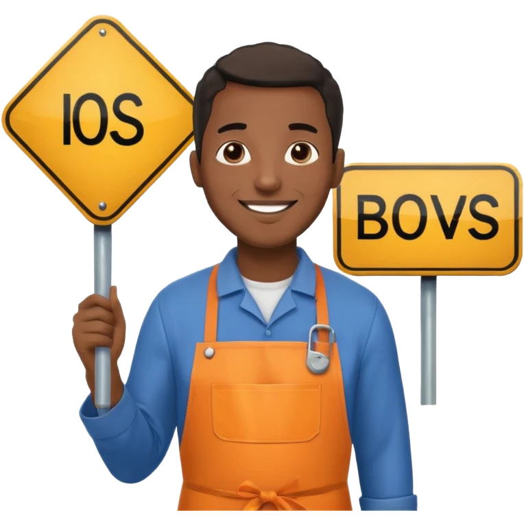 Street Sign Maker black man emoji