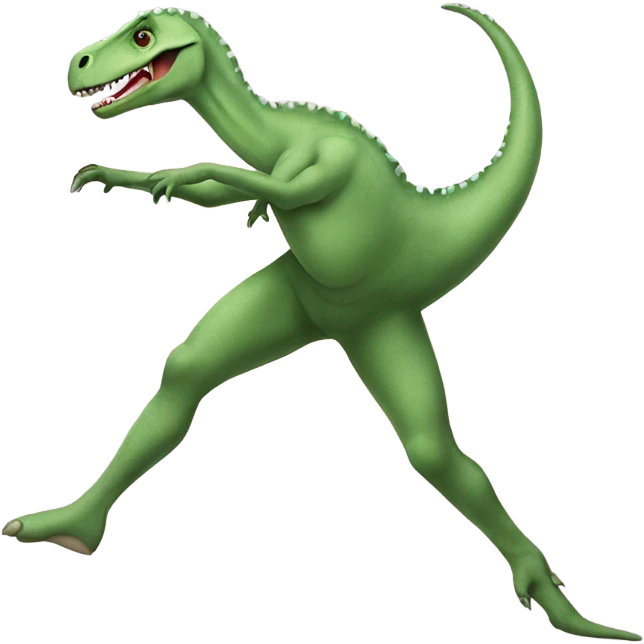 dinosaur doing ballet on pointe emoji