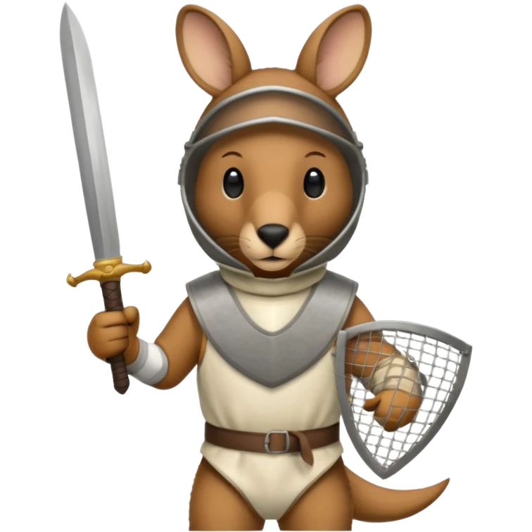 Kangaroo fencing   emoji