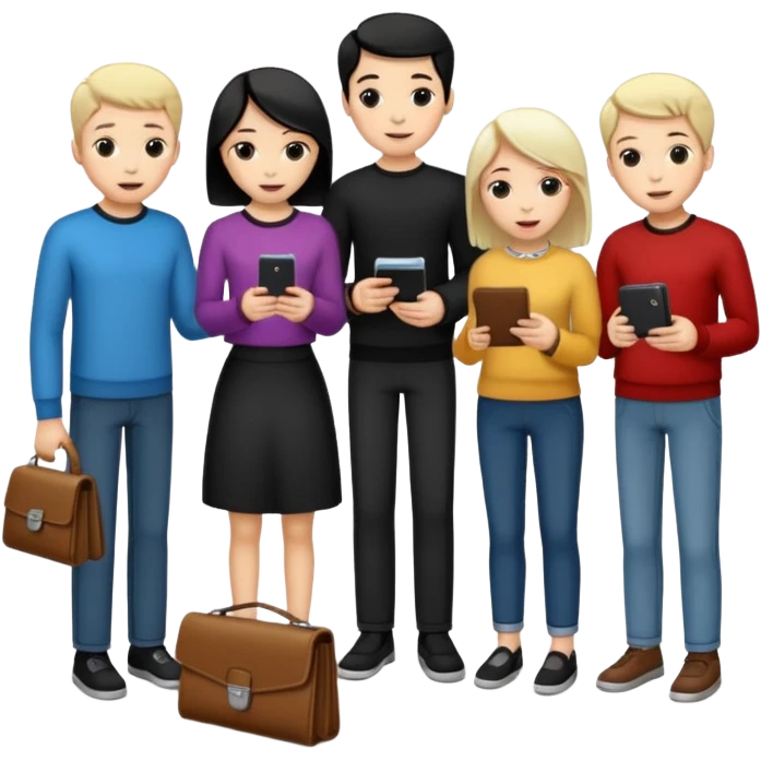 Billetera encontrada en el piso con personas al rededor personas blancas emoji