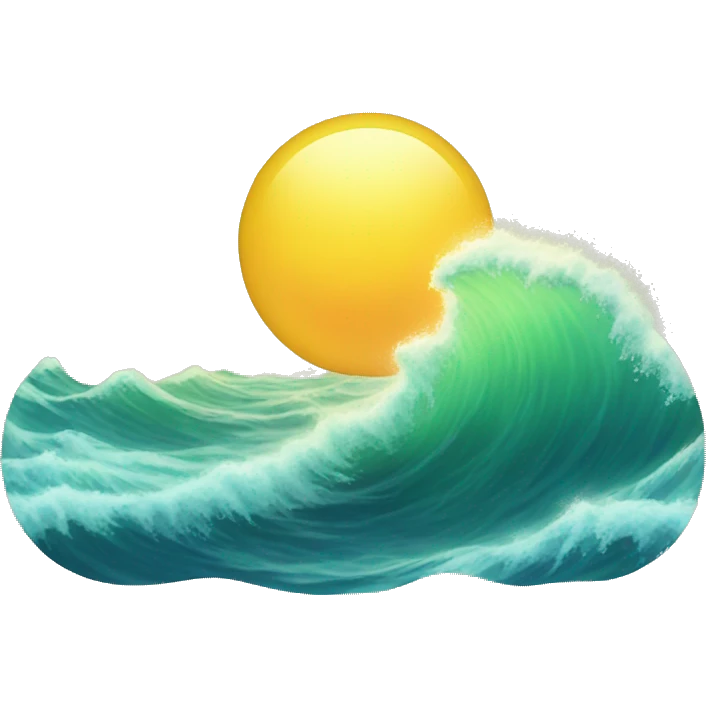 Sea sun wave emoji