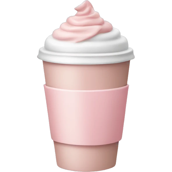 pastel pink coffee emoji
