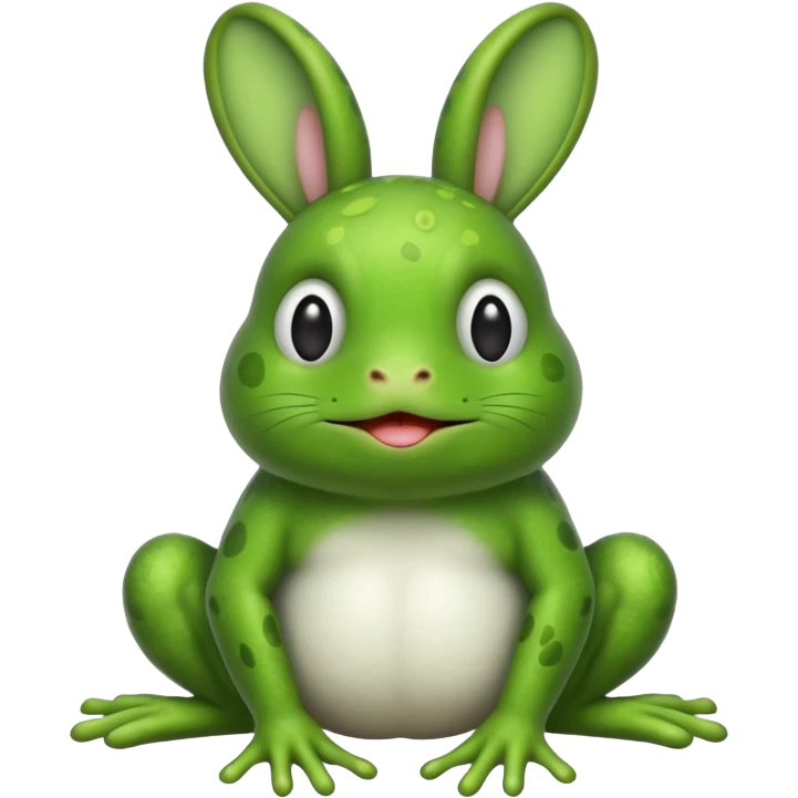 Silly bunny frog emoji