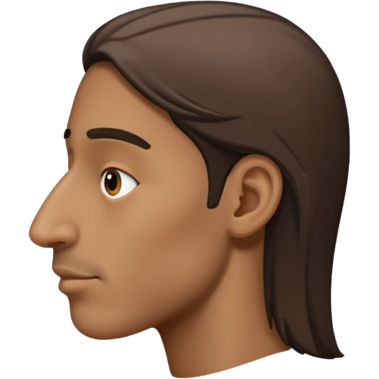  big nose, side view emoji
