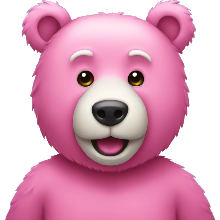 Pink bear emoji