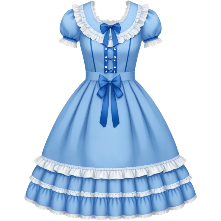 Lolita dress, white and blue emoji