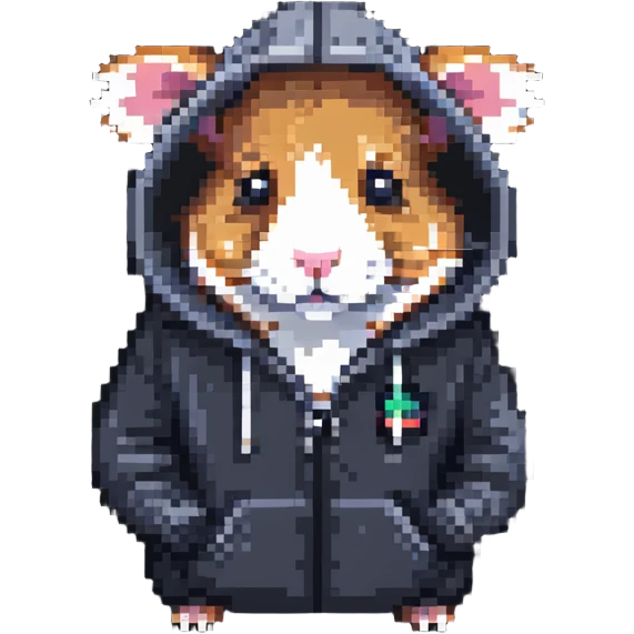 Hamster in a hoodie emoji