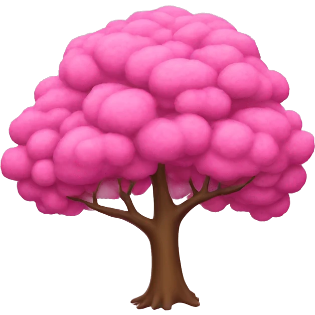 Pink tree emoji