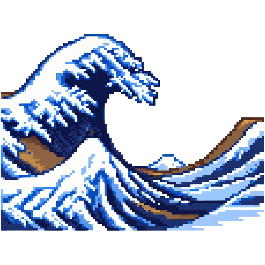 the great wave of kanagawa emoji